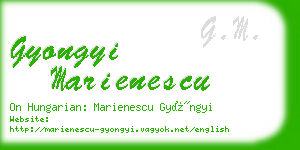gyongyi marienescu business card